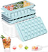 Ice Trays for Freezer, 3-Pack Ice Cube Trays with Lid for Ice Balls, Juice, Coffee, and Cocktails