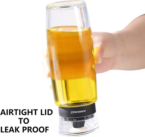 2 Pack, 9.5oz/280ml Oil and Vinegar Dispenser Olive Oil and Vinegar Cruet Dispenser Bottle,Wide Opening(Easy Refilling)