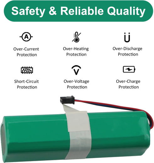 MULS 6000mAh Vacuum Battery Replacement for Coredy L900 L900W L900X Sweeping Robot Vacuum Cleaner with Tools