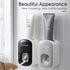 iHave Toothpaste Dispenser Wall Mount, Automatic Toothpaste Squeezer for Bathroom, Grey