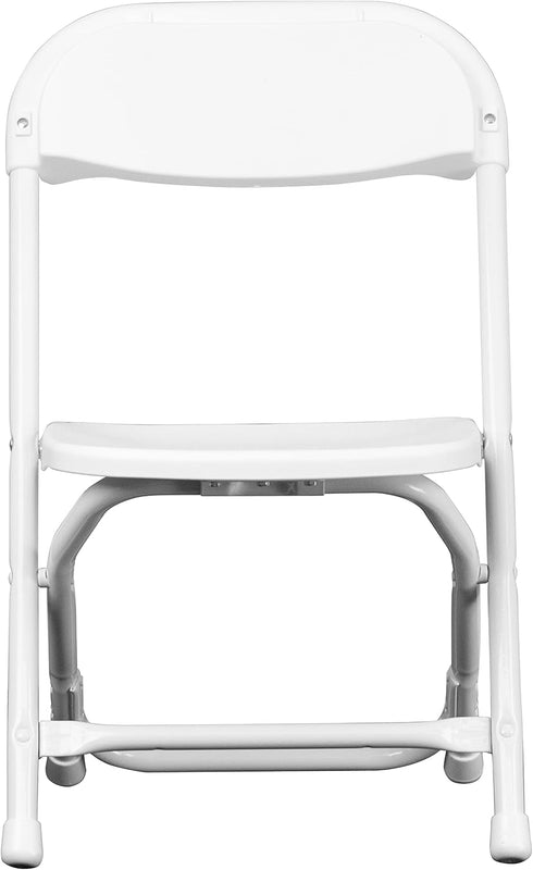 Kids' Folding Chair in White Plastic - Flash Furniture