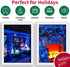 50 16 9 6 LAMPHOME LED Blue Christmas Lights Outdoor, FT Mini String Light with Modes & Hour Timer, Waterproof Battery