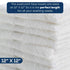 40 Pack, 12x12 Simpli-Magic Cotton Washcloths White, Size: