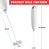 Milk Frother, Electric Whisk, Upgraded Matcha Whisk Drink Mixer for Lattes Cappuccino, White