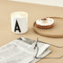 Design Letters Monogram Coffee Cups (A-Z), Initial Mug, 9 oz, Dishwasher & Microwave Safe