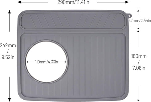 Coffee Mat for Breville 878/881, Espresso Tamper Mat, Food Grade Silicone Non-Slip, Waterproof Heat Resistant