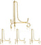 Tatuo 4 Packs 6 Inch Plate Holder Display Stand, Iron Easel for Decorative Photos, Home Decoration (Gold)