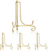 Tatuo 4 Packs 6 Inch Plate Holder Display Stand, Iron Easel for Decorative Photos, Home Decoration (Gold)