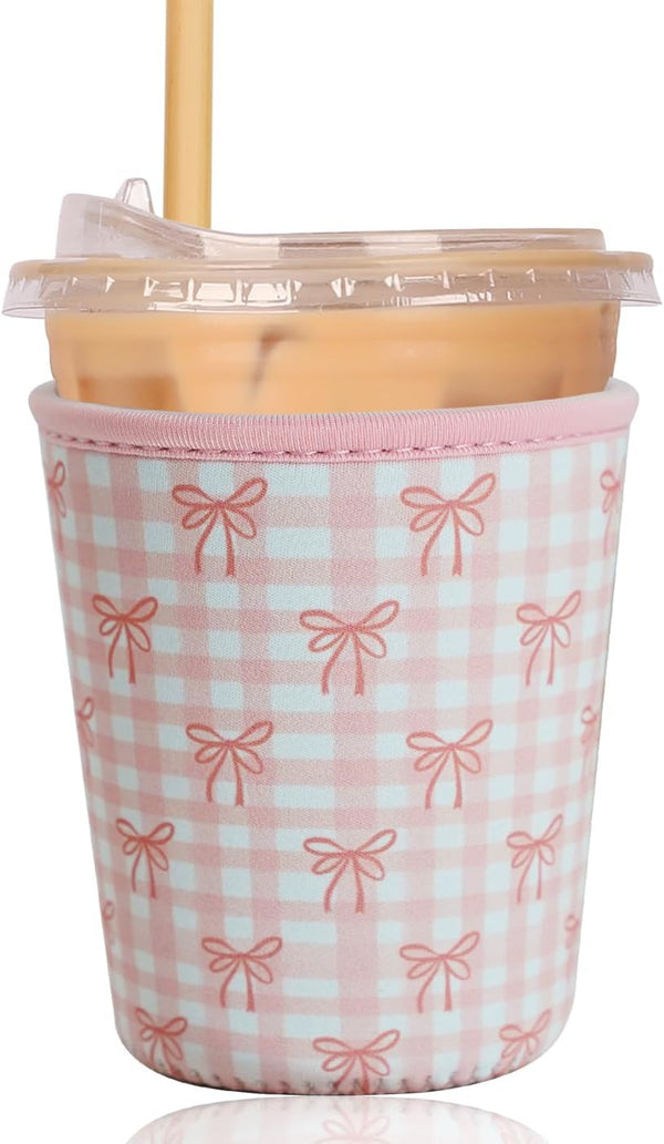 Elyndor Reusable Insulated Sleeve for Iced Coffee Cup, Coffee Neoprene Sleeve for Cold
