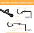 Curtain Rods for Windows 48 to 84, 1 Inch Black Heavy Duty Drapery Rod Set with Adjustable Ball Finials