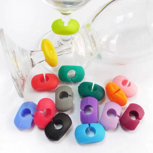 Wine Glass Charms, 36PCS Reusable Silicone Wine Glass Drink Markers, Glass Identifiers For Glass and Cups at Parties, Anniversary, Christmas,Carnivals, Banquets, Weddings,Graduated