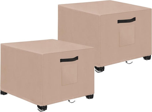 LYHNMW Outdoor Patio Ottoman Cover, 2PCS 20" L x 20" W x