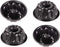 Webake 4 Inch Mini Fluted Tube Pans Nonstick Bakeware Set of 4 for Bundtlette & Brownie