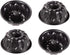 Webake 4 Inch Mini Fluted Tube Pans Nonstick Bakeware Set of 4 for Bundtlette & Brownie