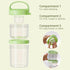 31oz 2 Pack,Dual-Layer LUXEAR Large Overnight Oats Containers with Lids and Spoons Plastic Yogurt Parfait Cups Salad