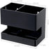 MyGift Premium Black Acrylic Wall Mounted Hair Styling Tools Holder, 2 Slots Salon Organizer Rack