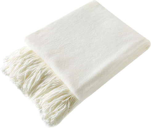 Homiest Cozy 50 60 (50" 60", Decorative Knitted Throw Blanket with Fringe Soft & Tassel Blanket for Couch Sofa Bed- x x