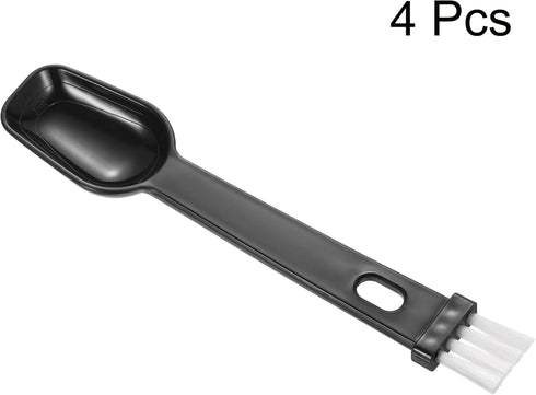 PATIKIL Coffee Espresso Brush: 4 Pack 2 in 1 White Grinder Clean Brush with Black Spoon