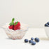 SOUJOY 100 Pack Ice Cream Cup, 8.5Oz Clear Flower Shape Disposable Dessert Serving Bowl