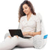 Nestl Reading Pillow with Shredded Memory Foam, Luxe Cut Plush Back Pillow for Sitting Up in Bed, Back and Arms