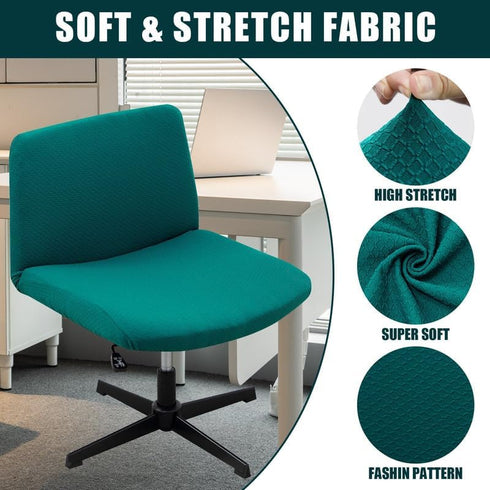 TOPCHANCES Dining Room Chair Covers,Stretchable and Waterproof Armless Criss Cross Chair Cover Slipcover, Wide Back Chair Protector, Seat Cover for Home Office Party Pubs Hotel
