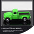Toyvian Metal Classic Cars Model, Die Cast Old Pickup Truck Figurine, Vintage Collectible Mini Car (Green)
