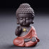 Leopard White Ceramic Cute Monk Figurine (01)
