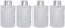 Hosley Set of 4 Mid Century Modern Glass Diffuser Bottles, 4 Inch High, Ideal for Essential Oils & DIY Crafts, O3 Silver