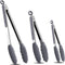 HOTEC Premium Stainless Steel Locking Kitchen Tongs - Set of 3-7", 9" and 12"