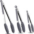 HOTEC Premium Stainless Steel Locking Kitchen Tongs - Set of 3-7", 9" and 12"