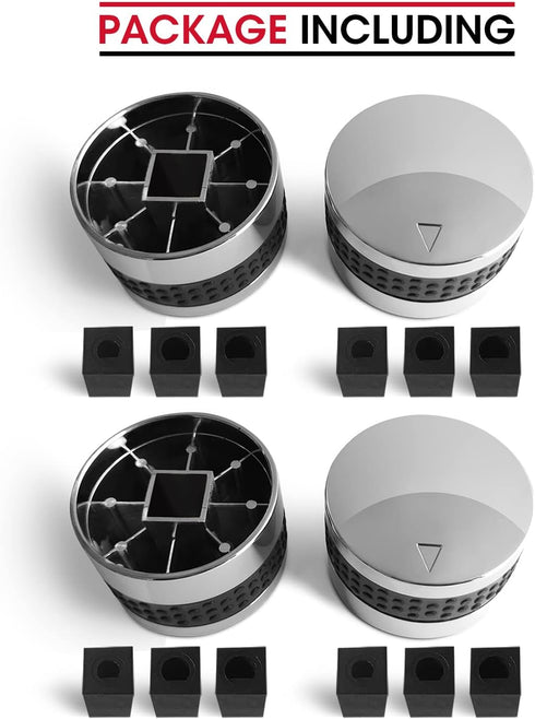 Unicook 4 Pack Grill Control Knob - Gas Burner Replacement, Chrome Plated Plastic with Nonslip Grip, Fits BBQ Gas Grills