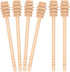 AUGHOA 6 6 Inch Pcs Wooden Honey Spoon Mixing Stirrer, Honey Dipper Sticks, Honey Comb Sticks for Bridal Shower Baby