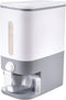 Rubtlamp 22.5-25 Lbs Gray Rice Dispenser, Rice Container with Lid, Rice Storage