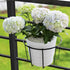 3Pack 10inch TreeLen Railing Planter Outdoor Balcony Hanging Baskets for Plants Fence Planters Metal Potted Stand