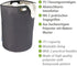 Wenko 20 Gal. Grey Laundry Bin, Round Hamper with Handles, Collecting Laundry Basket, Honeycomb Motif