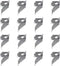 DUODUO Replacement Galvanized Iron Shelf Clips, Extra Durable Refrigerator Shelf Support Clips, 16 pc