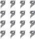DUODUO Replacement Galvanized Iron Shelf Clips, Extra Durable Refrigerator Shelf Support Clips, 16 pc