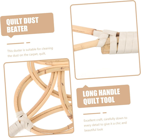 GANAZONO Rattan Cotton Quilt Home Dust Remover Cleaning Tool for Comforter and Blanket Dust Collection, Household