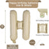 Beige Happy Birthday Balloons Banner, 16 Inch Mylar Foil Letters