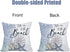 2 Pack Waterproof Take Me to The Beach Summer Pillow Covers 18x18 Inch, Blue Ocean Sea Shell Coral Conch Starfish Throw