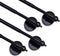 Magnetic Curtain Rods, Adjustable Multi-Use Appliance for Metal Doors and Windows, 16-28 Inch, Black, 4 Pack