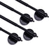 Magnetic Curtain Rods, Adjustable Multi-Use Appliance for Metal Doors and Windows, 16-28 Inch, Black, 4 Pack