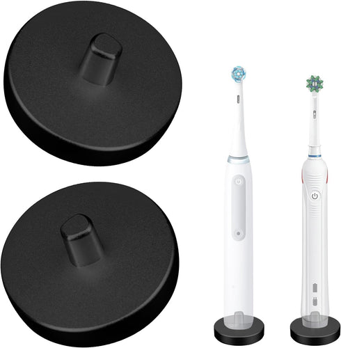 LUEXBOX 2Pack Black Electric Toothbrush Holder for Bathroom, Stainless Steel Freestanding Brush Holder,