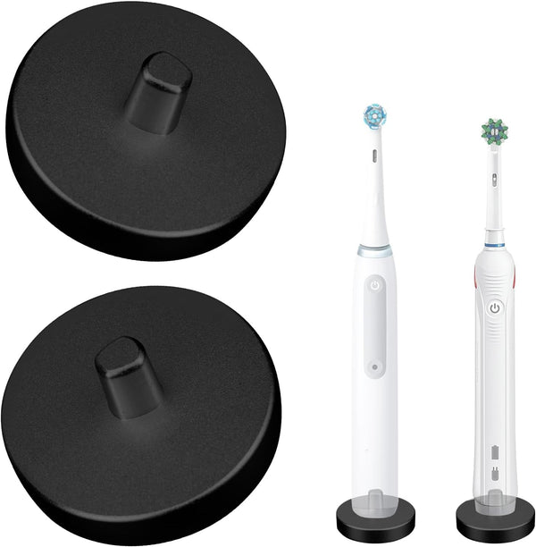 LUEXBOX 2Pack Black Electric Toothbrush Holder for Bathroom, Stainless Steel Freestanding Brush Holder,
