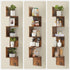 5-Tier ULBC72BX VASAGLE Corner Shelf Wall Mount, Floating Corner Bookshelf, Plant Shelf for Bedroom, Living Room