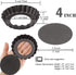 Mini Tart Pan Set of 6, Non-Stick 4 Inch Quiche Pan, Removable Bottom Tart Pan for Pies, Quiche Bakeware, Desserts