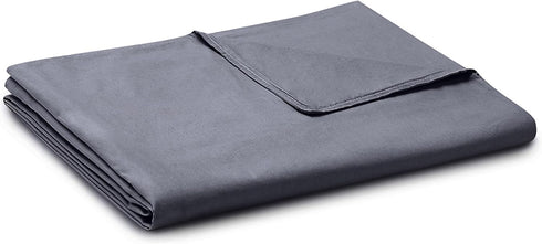 YnM Exclusive Cotton Duvet Cover for Weighted Blankets - Dark Grey, 41"x60"