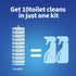Disposable Toilet Brush Cleaning System with 50 Replacement Brush Heads, Wall Mounted Toilet Wand Kit for Bathroom
