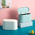 Mini Trash Can with Lid, Removable Small Garbage Can, Tiny Plastic Trash Bin for Bathroom, Office, Kitchen, and Desk