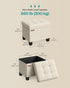 12.6 15.7 13.2 Inches 660 lb, ULSF012W01 SONGMICS Storage Ottoman, Small Ottoman Foot Rest with Legs, x x Foot Stool